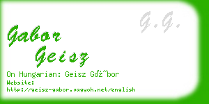 gabor geisz business card